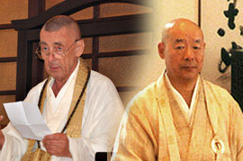 Dr. Klaus Zernickow (a.k.a Sotetsu Yuzen, left) and Eido T. Shimano